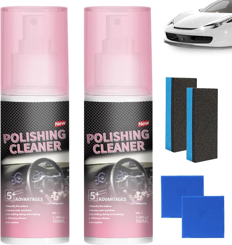 Timeno 2026 New Polishing Cleaner Car Interior, Interior All Purpose Car Cleaner for Rubber, Leather (2) - Image 1